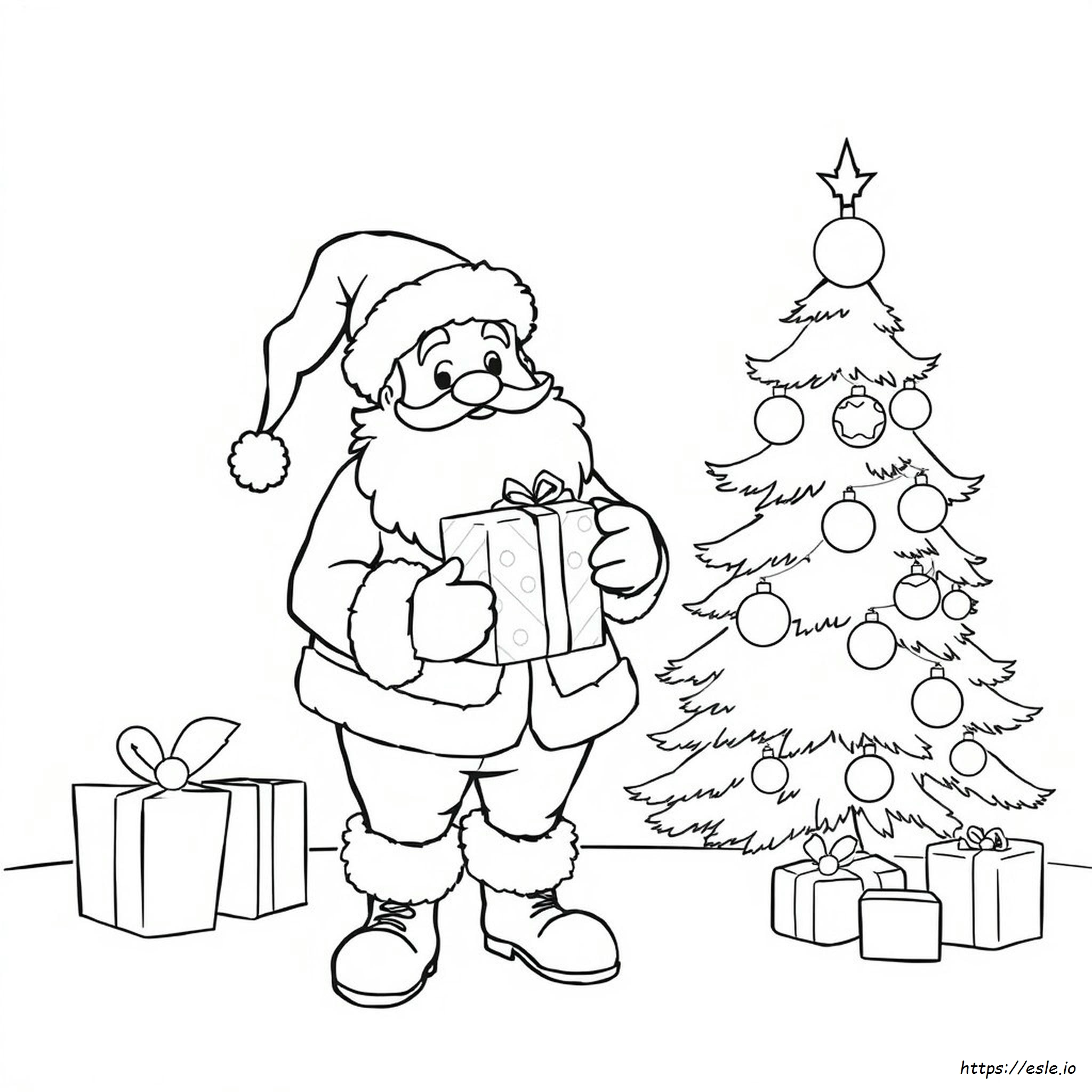 Secret Santa Coloring Page - Free Printable