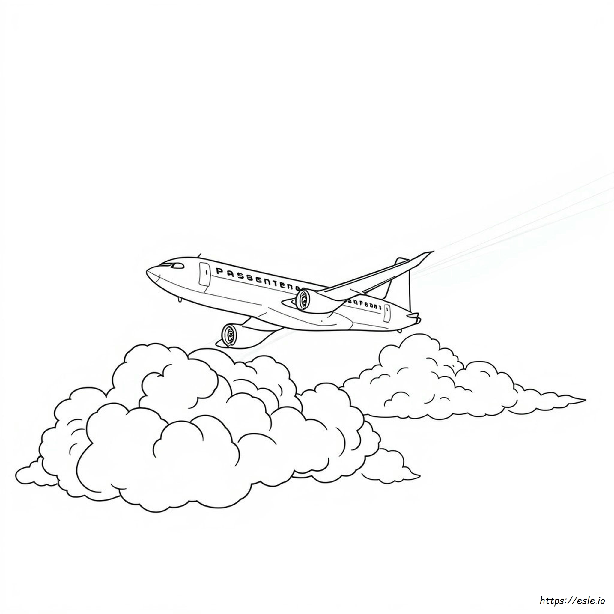 Passenger Plane Coloring Pages