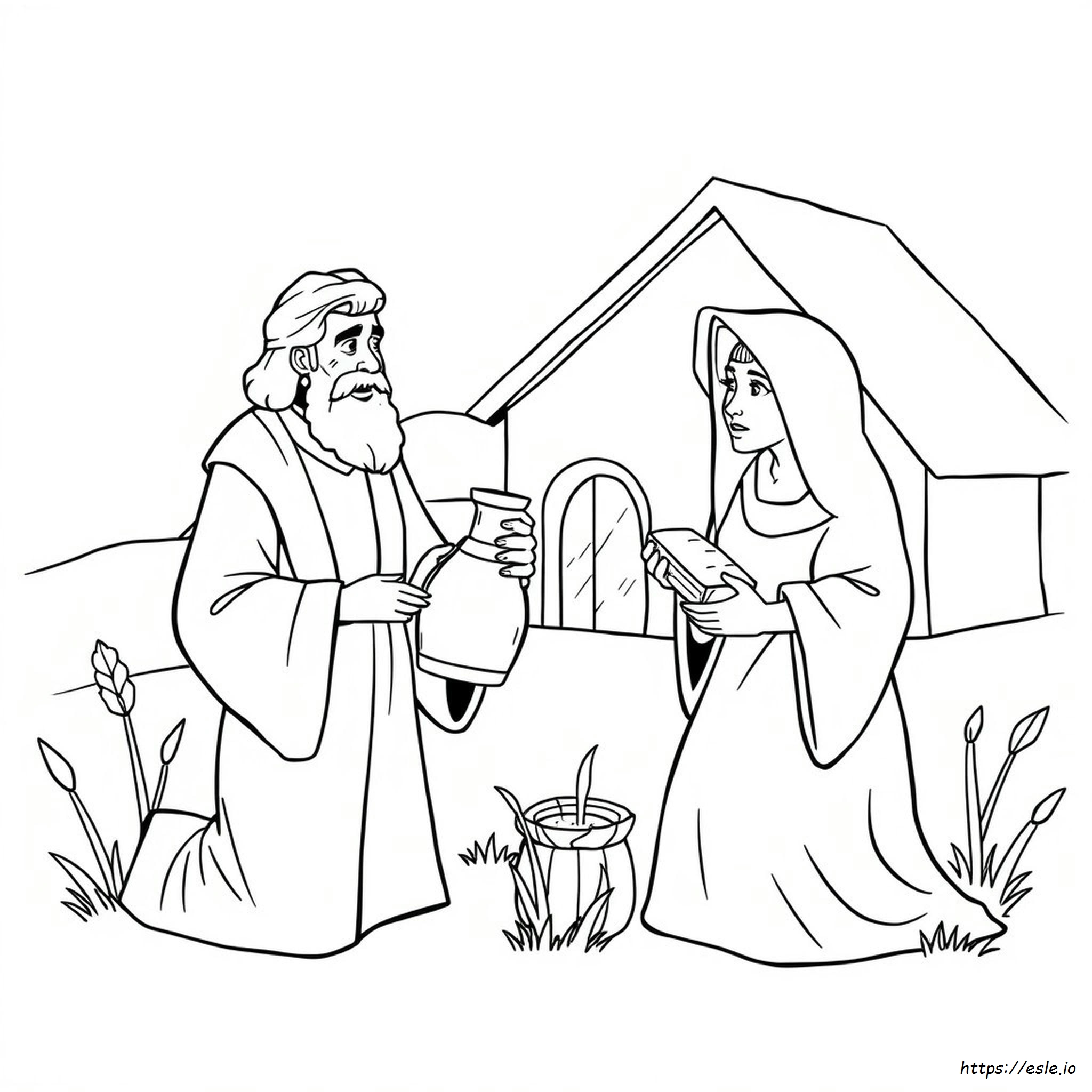 Elijah Helps A Widow Coloring Page