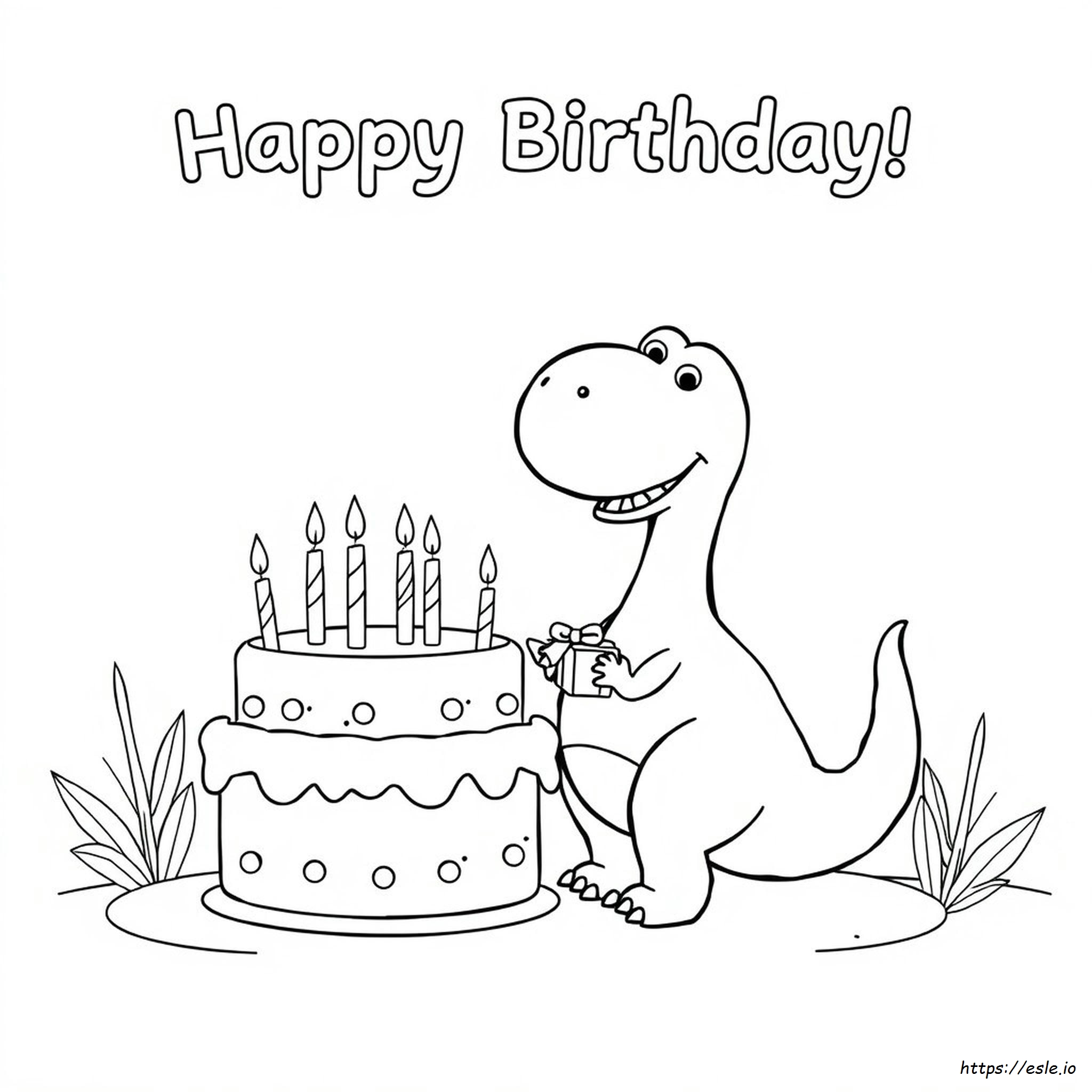 Dinosauri Buon Compleanno Disegni Da Colorare