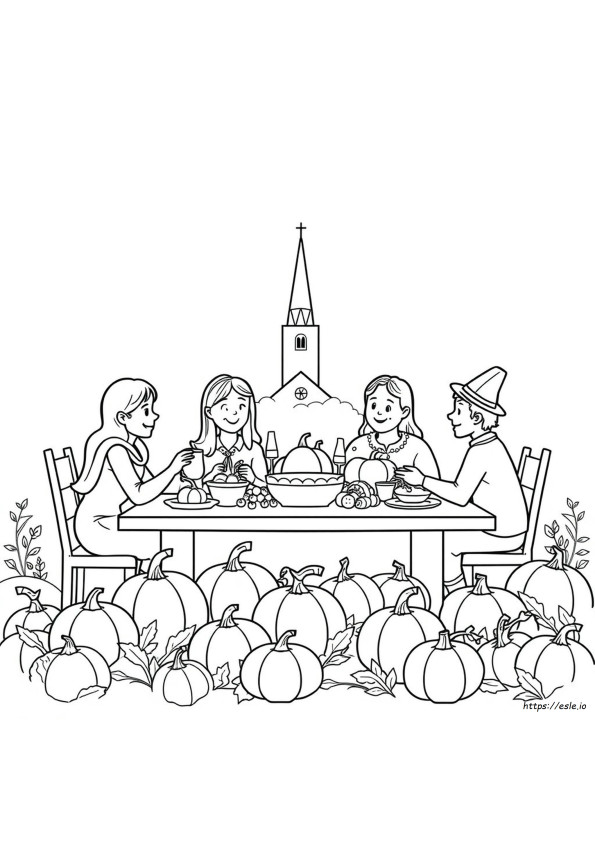 Religious Thanksgiving Coloring Page