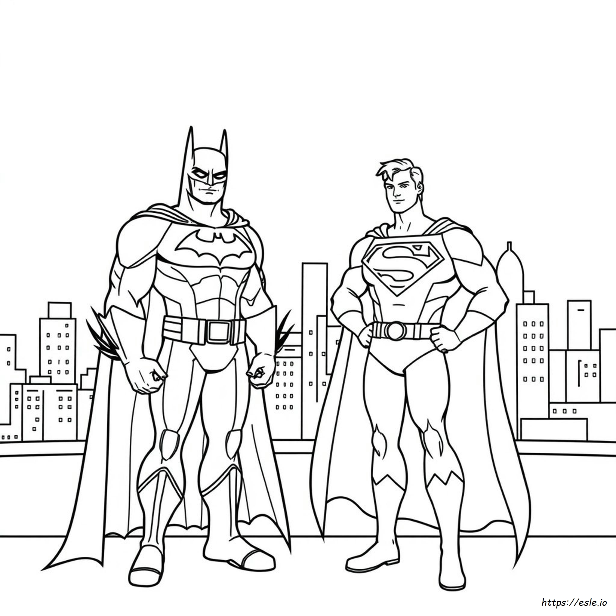 Easy Batman Spiderman Coloring Pages