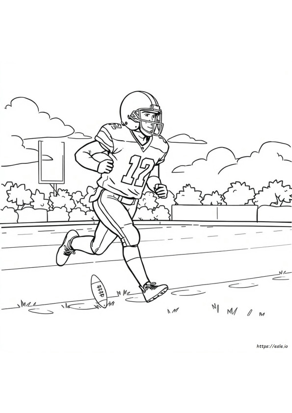 Coloriage Joueur De Football Américain