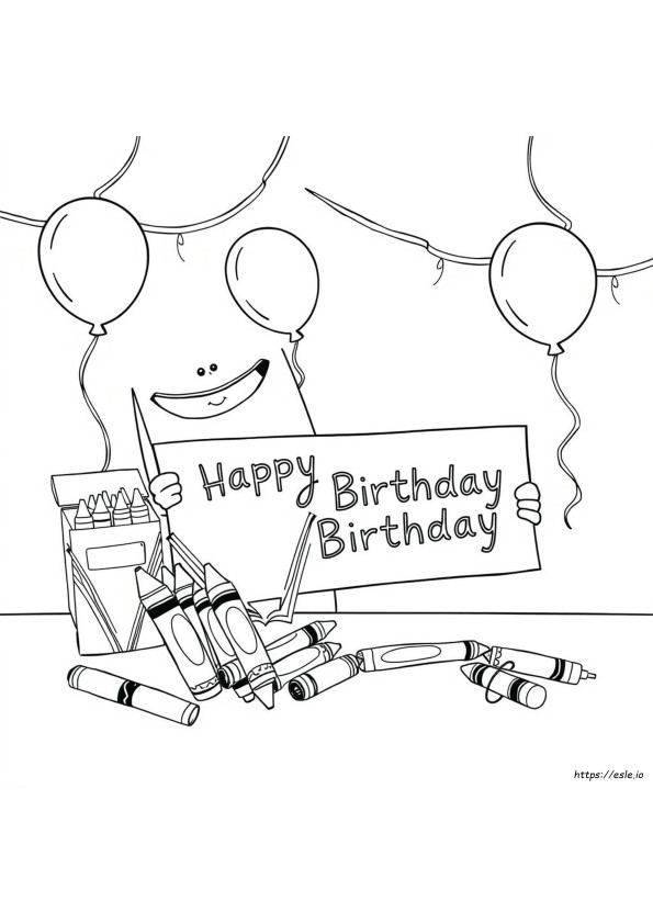 Crayola Happy Birthday Coloring Pages