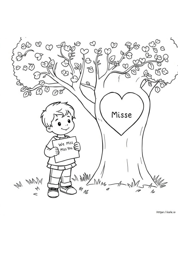 We Miss You Coloring Pages