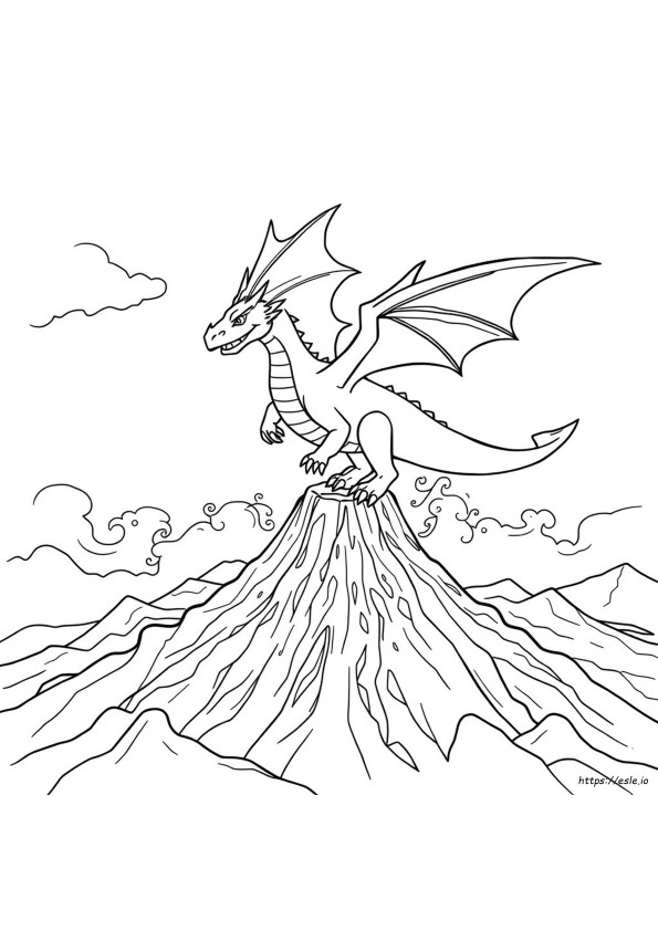Colouring Page Dragon