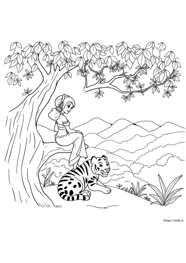 Jasmine Coloring Picture