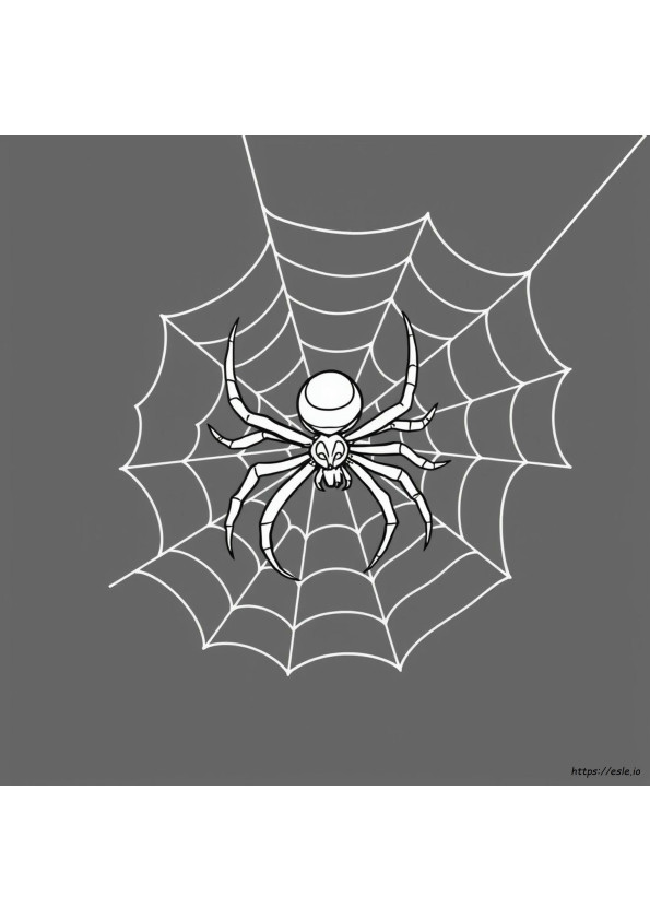 Black Spider Coloring Page