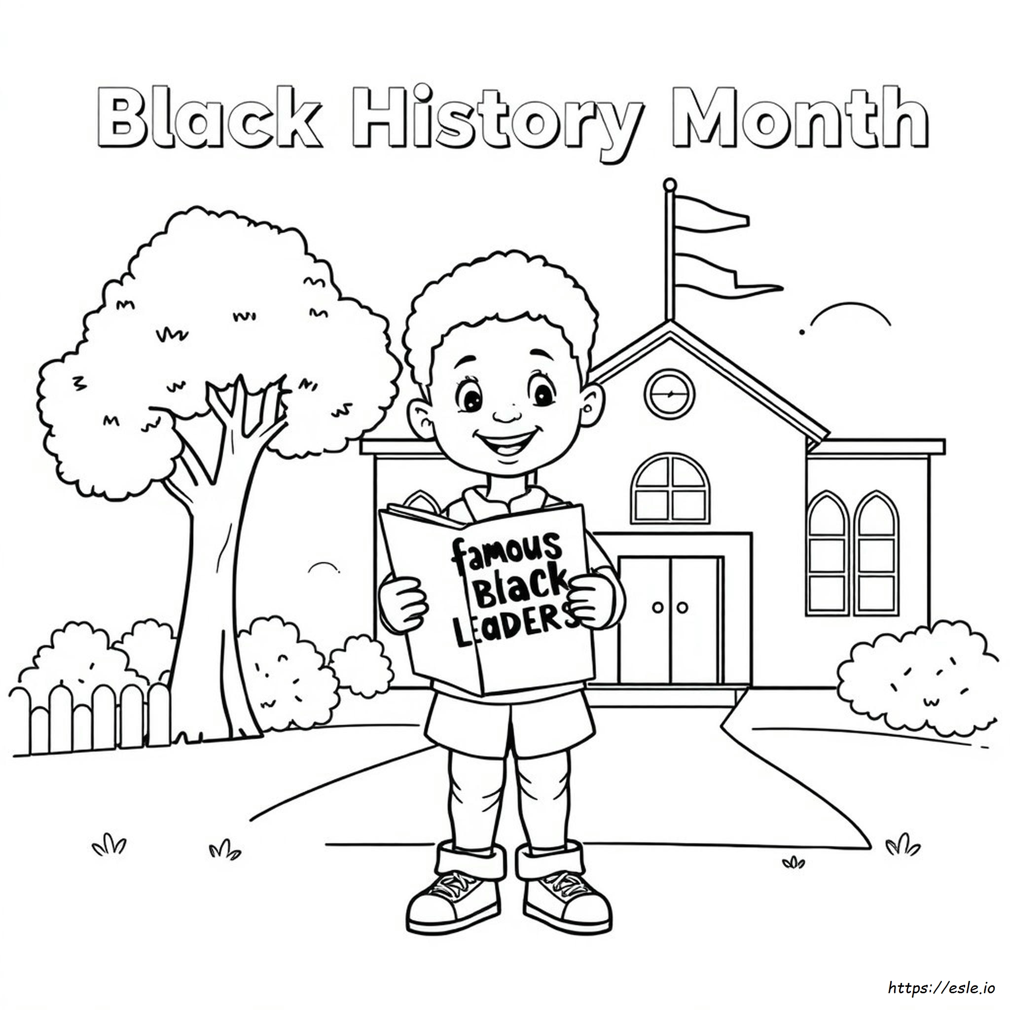 Gambar Mewarnai Bulan Sejarah Hitam Untuk Anak Sekolah Dasar