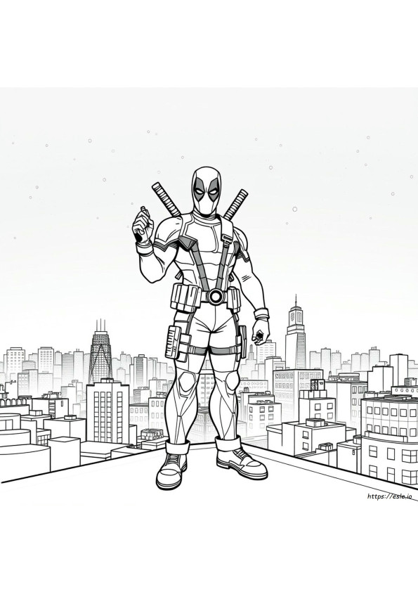 Adult Coloring Pages Deadpool