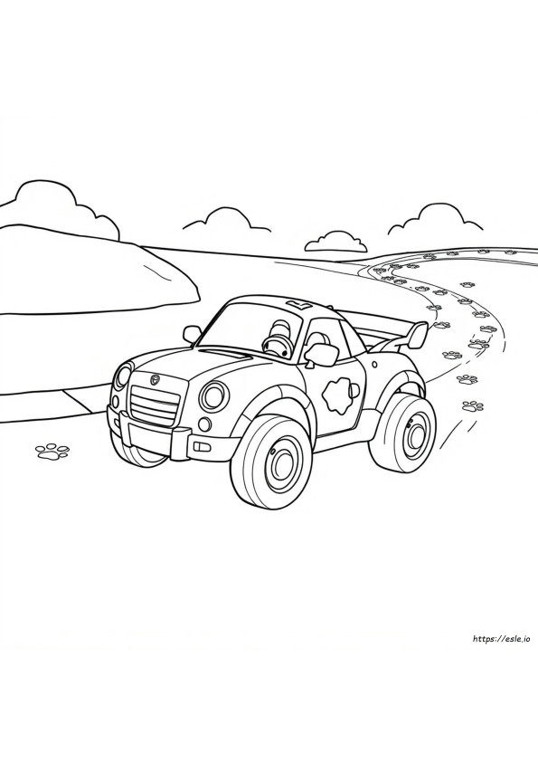 Chase Paw Patrol Car Coloring Page