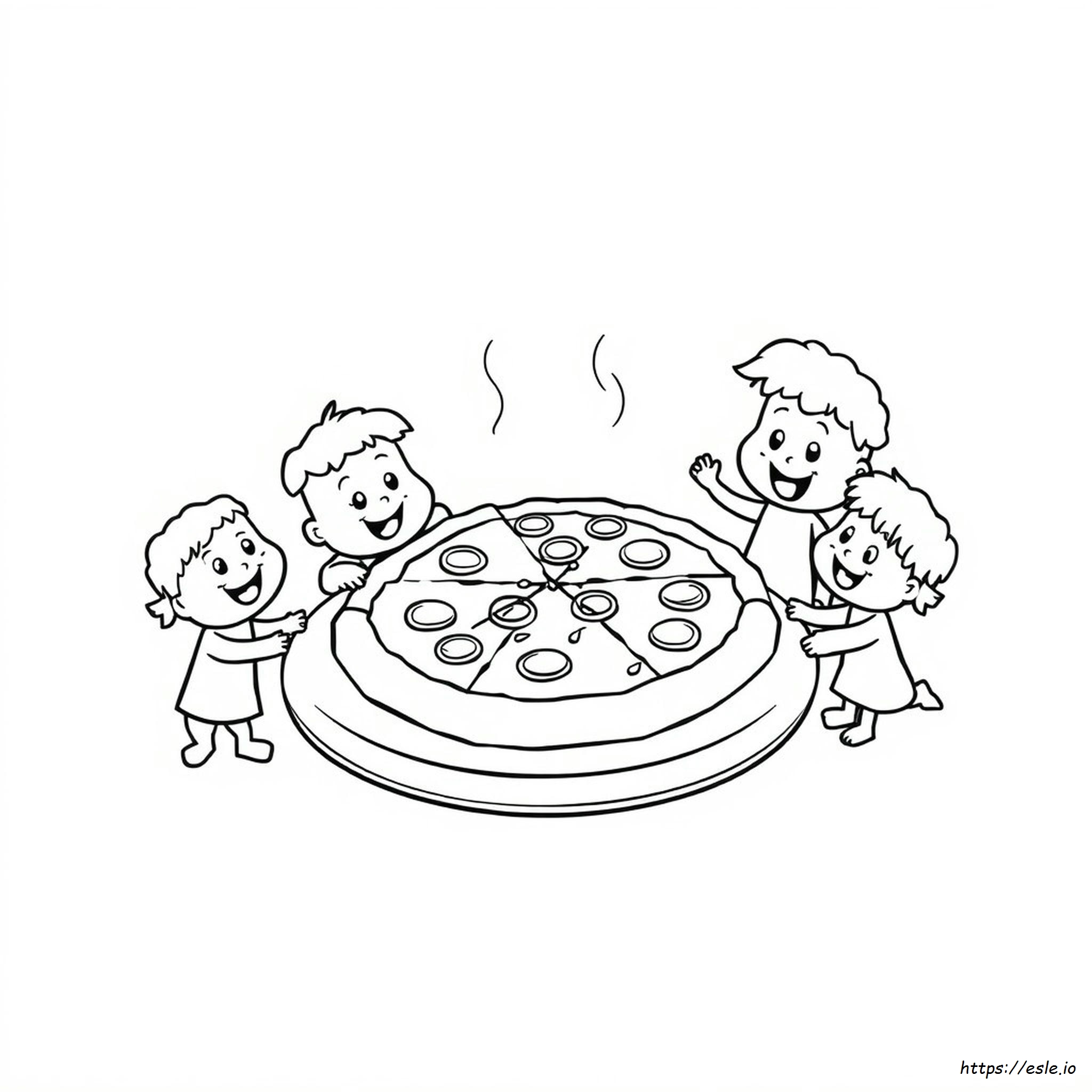 Preschool Pizza Coloring Pages