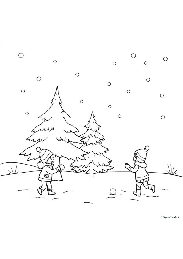 Kids Winter Coloring Pages Printable