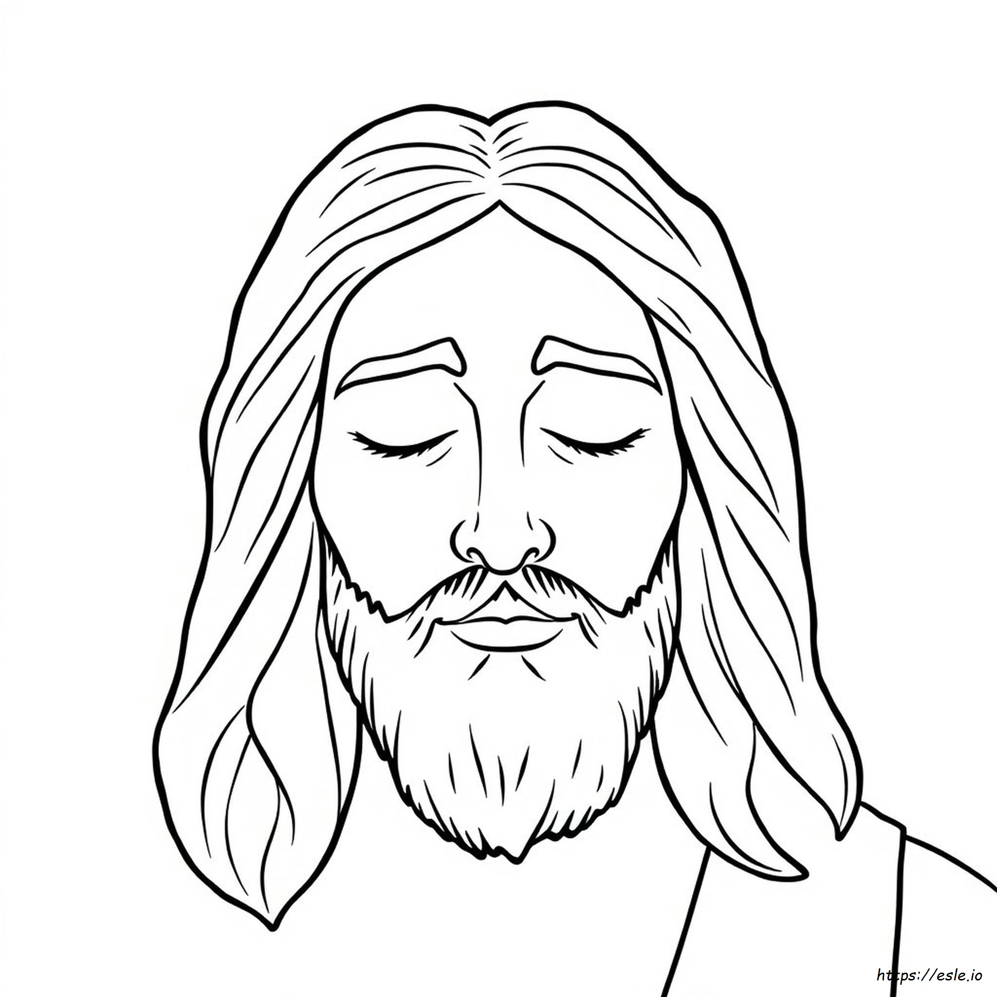 Wajah Yesus Gambar Mewarnai