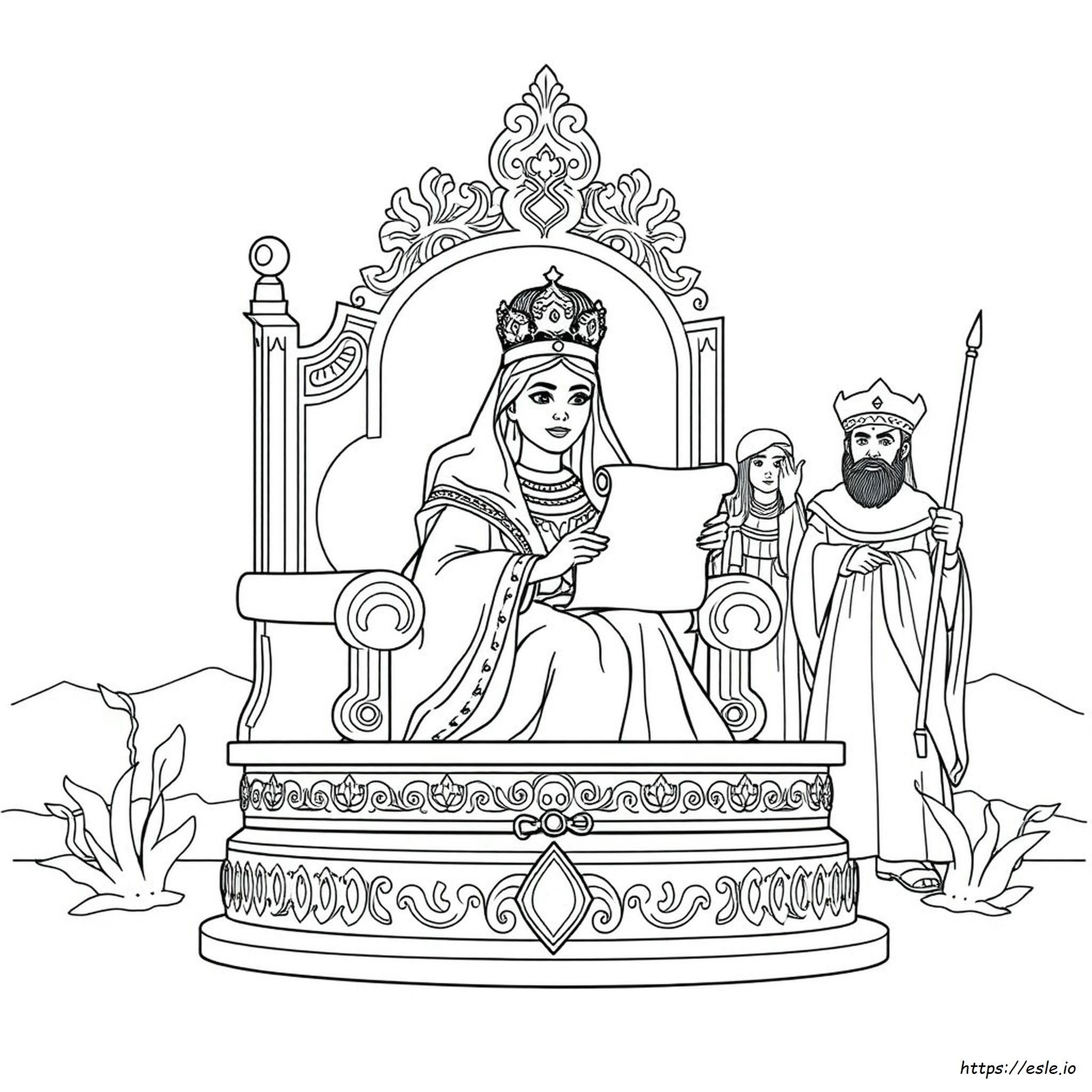 Queen Esther Bible Coloring Pages