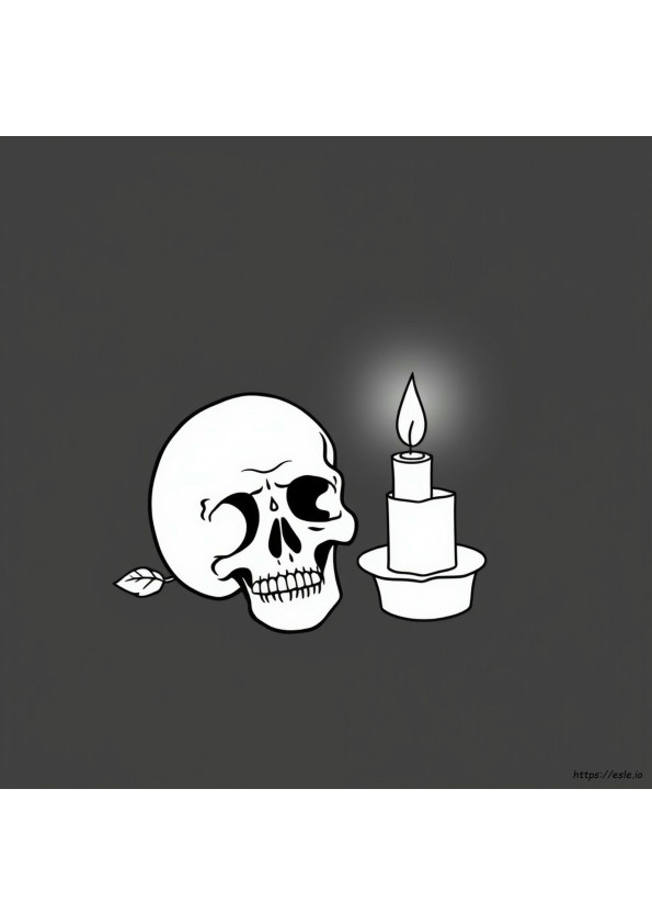 Skull Colouring Page