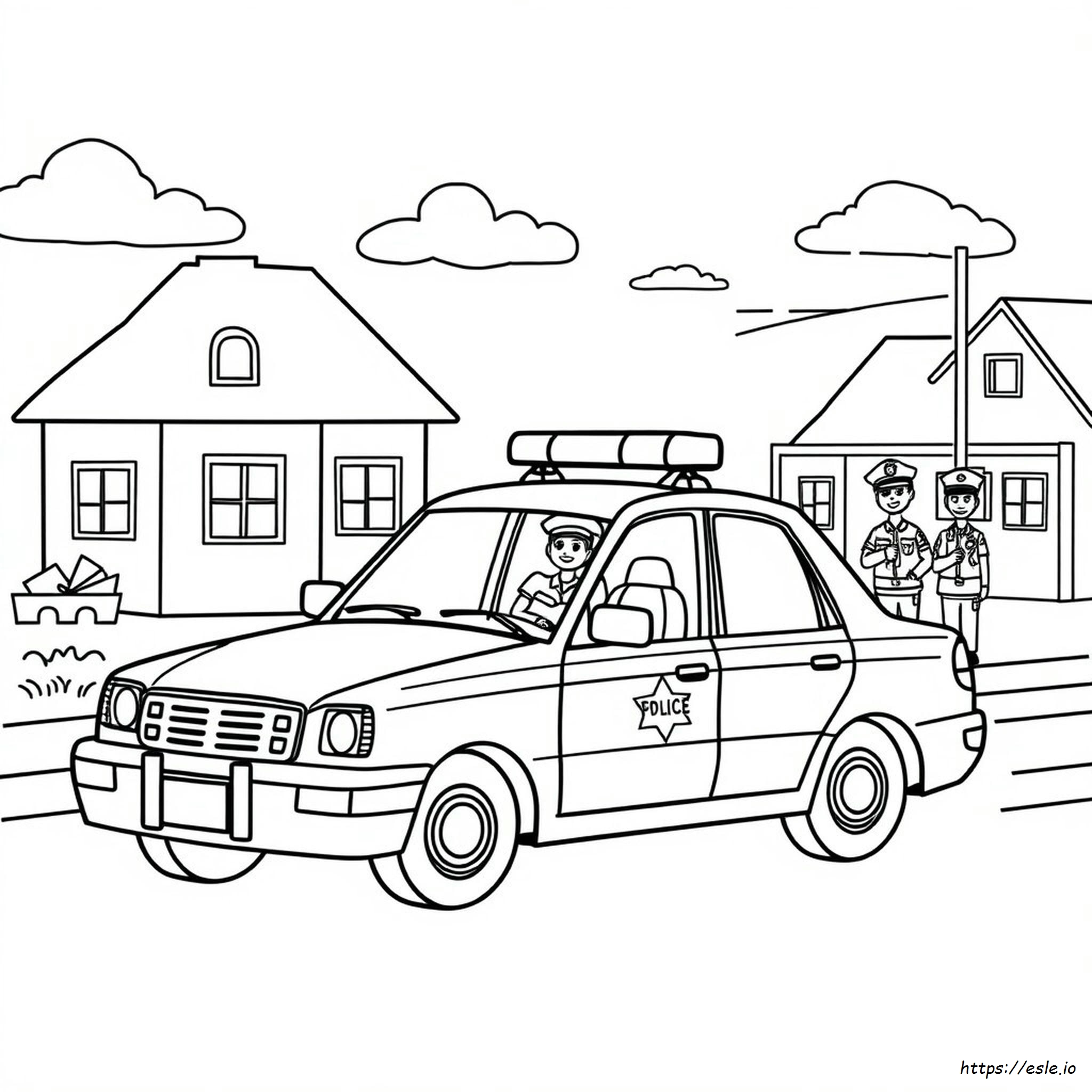 Police Car Coloring Pages For Preschoolers