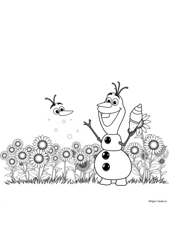 Olaf In Summer Coloring Pages