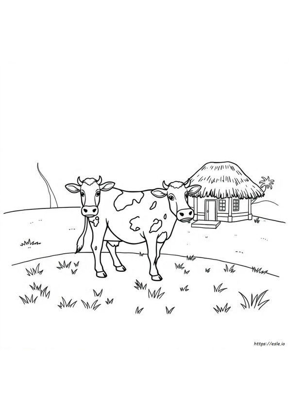Colored Pages For Cow Puerto Rico