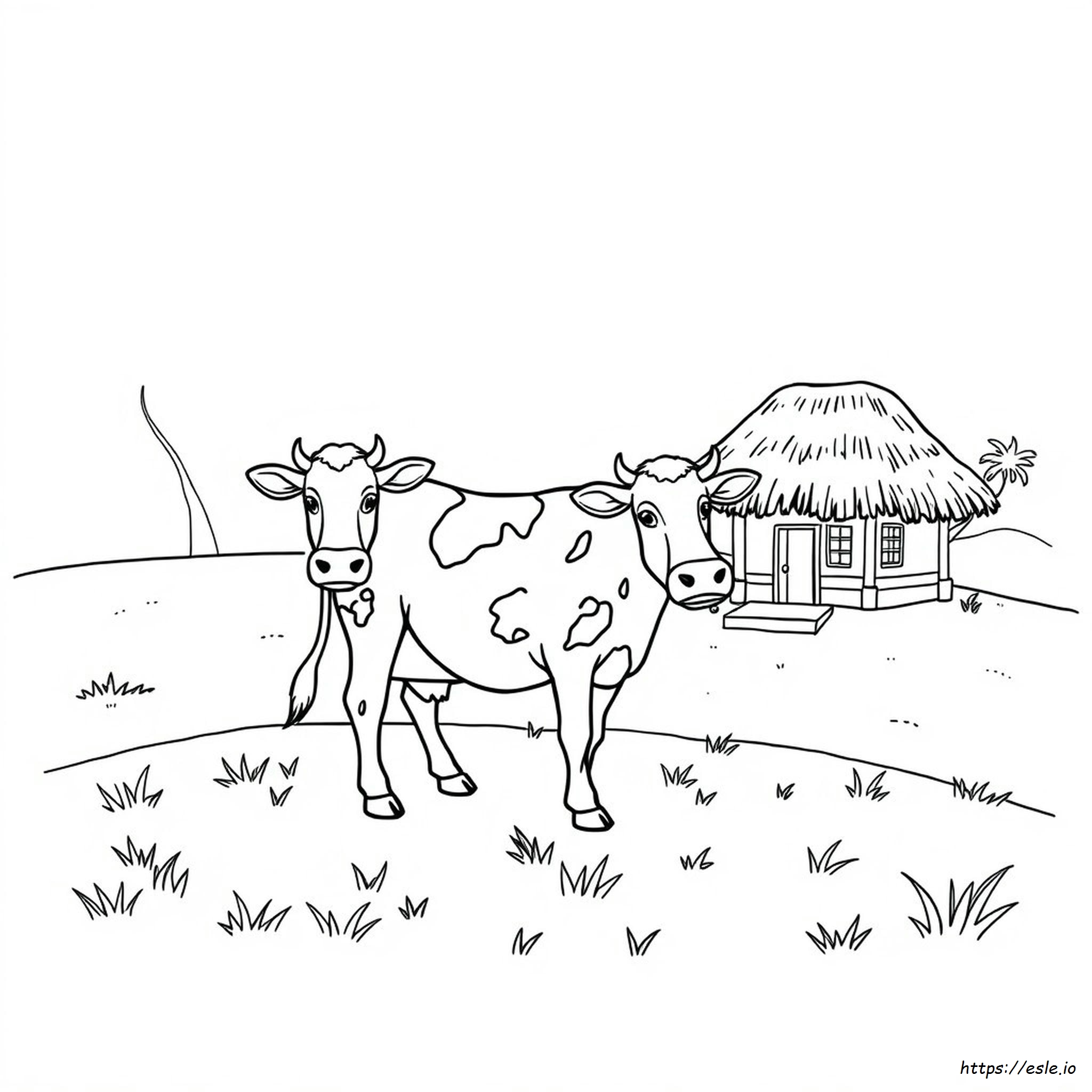 Sapi Puerto Rico Gambar Mewarnai - Gratis