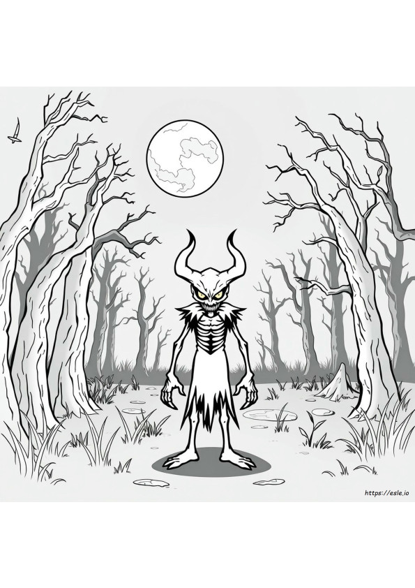 The Fiend Coloring Page
