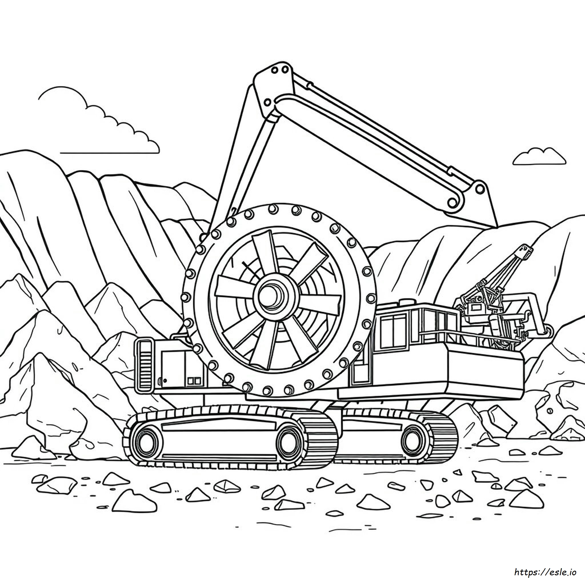 Bucket Wheel Excavator Coloring Page