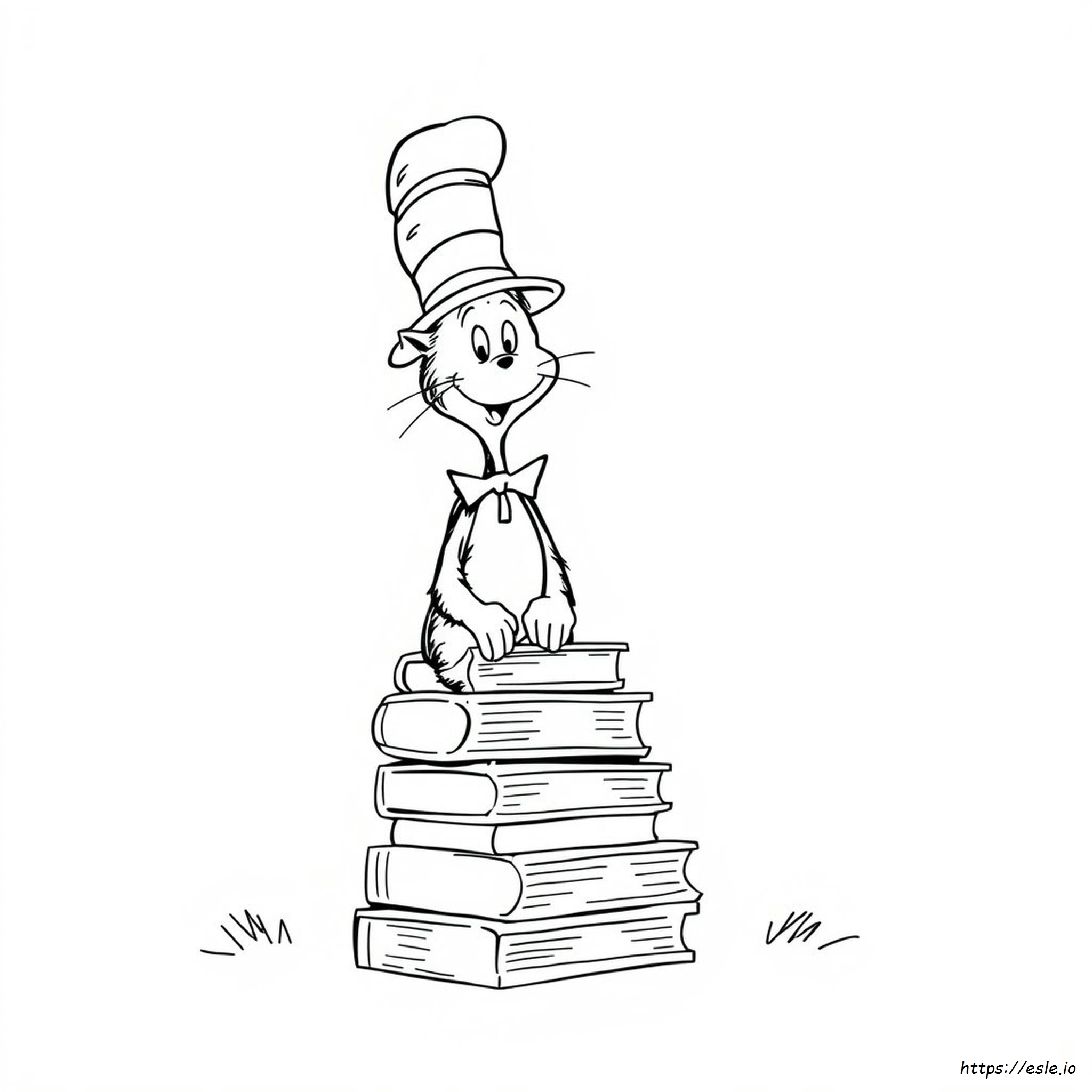 Easy Cat In The Hat Coloring Pages - Printable PDF