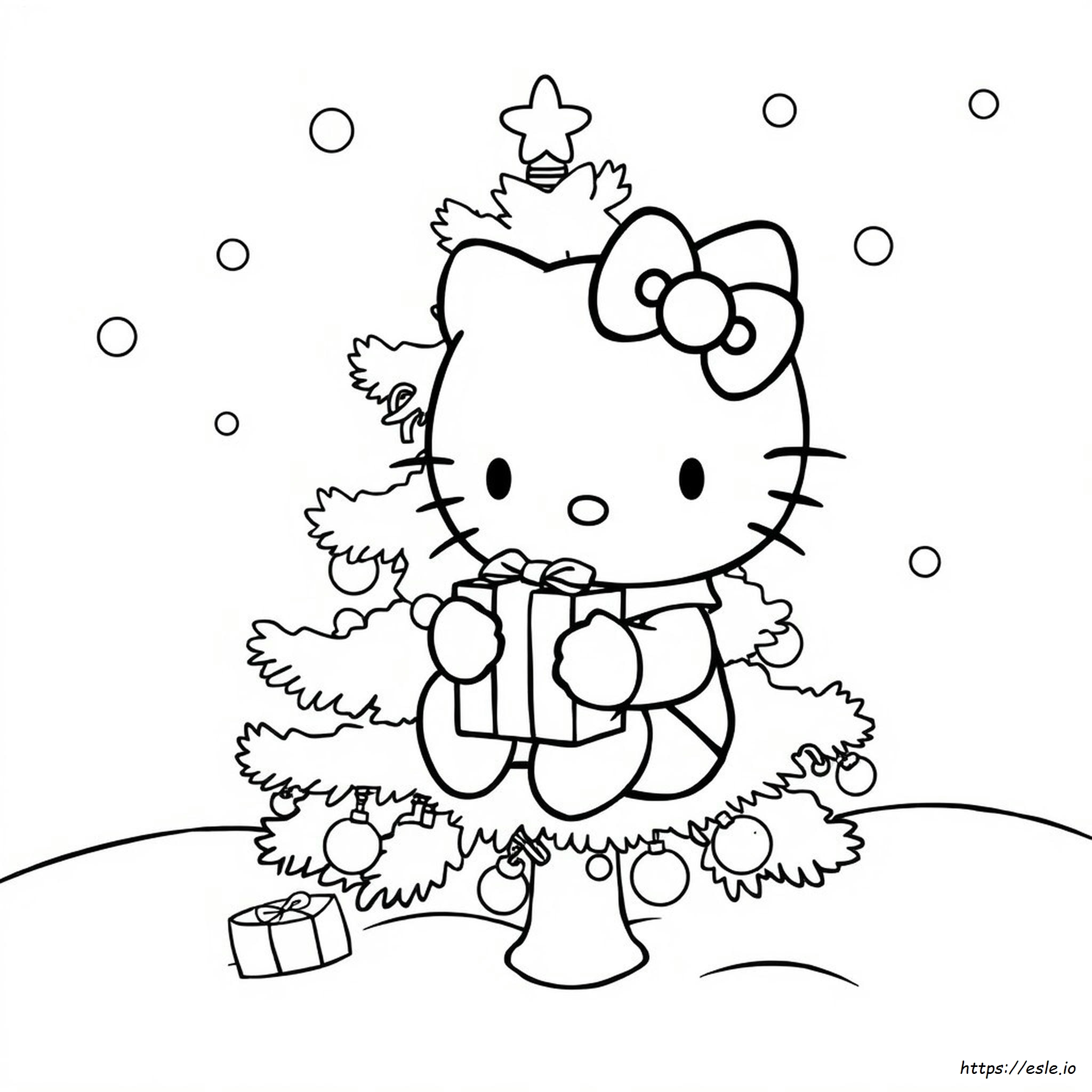 Darmowe Kolorowanki Hello Kitty Na Boże Narodzenie Do Druku
