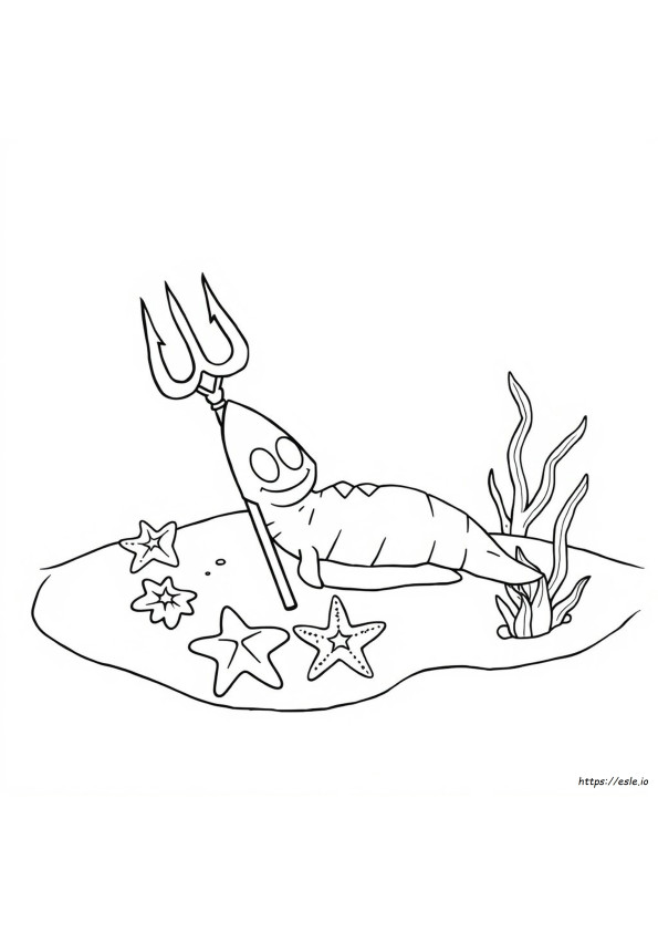 Trident Coloring Page
