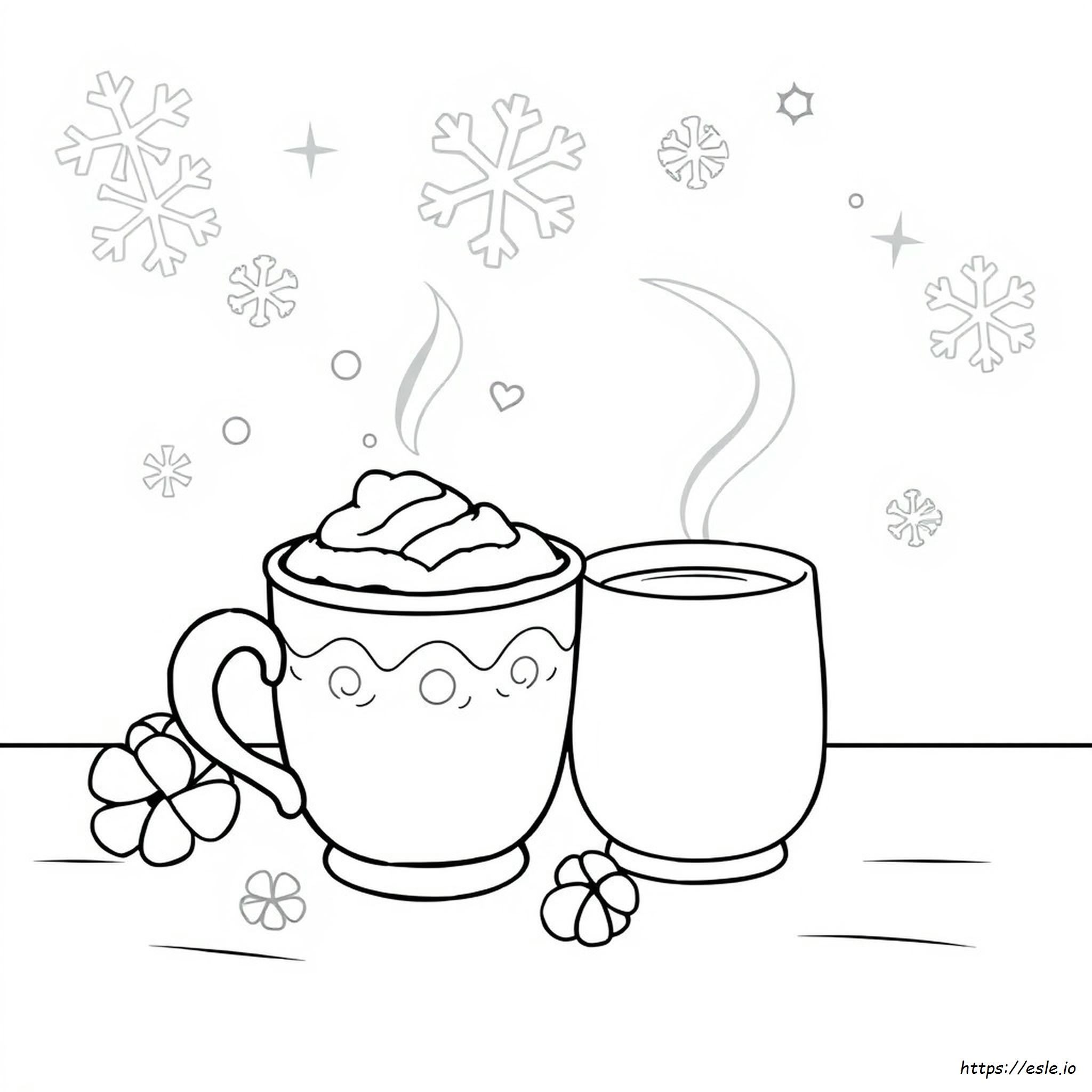 Cute Printable Hot Chocolate Coloring Page