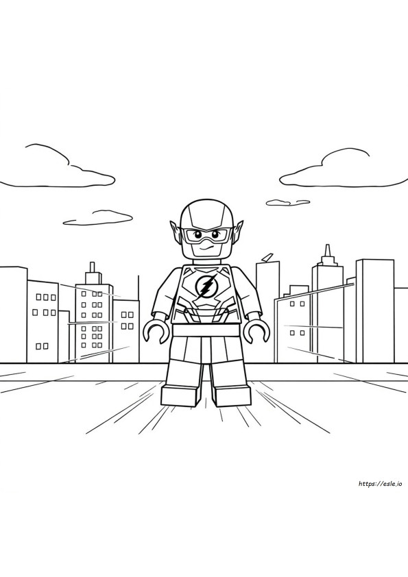 Lego Flash Coloring Pages Printable