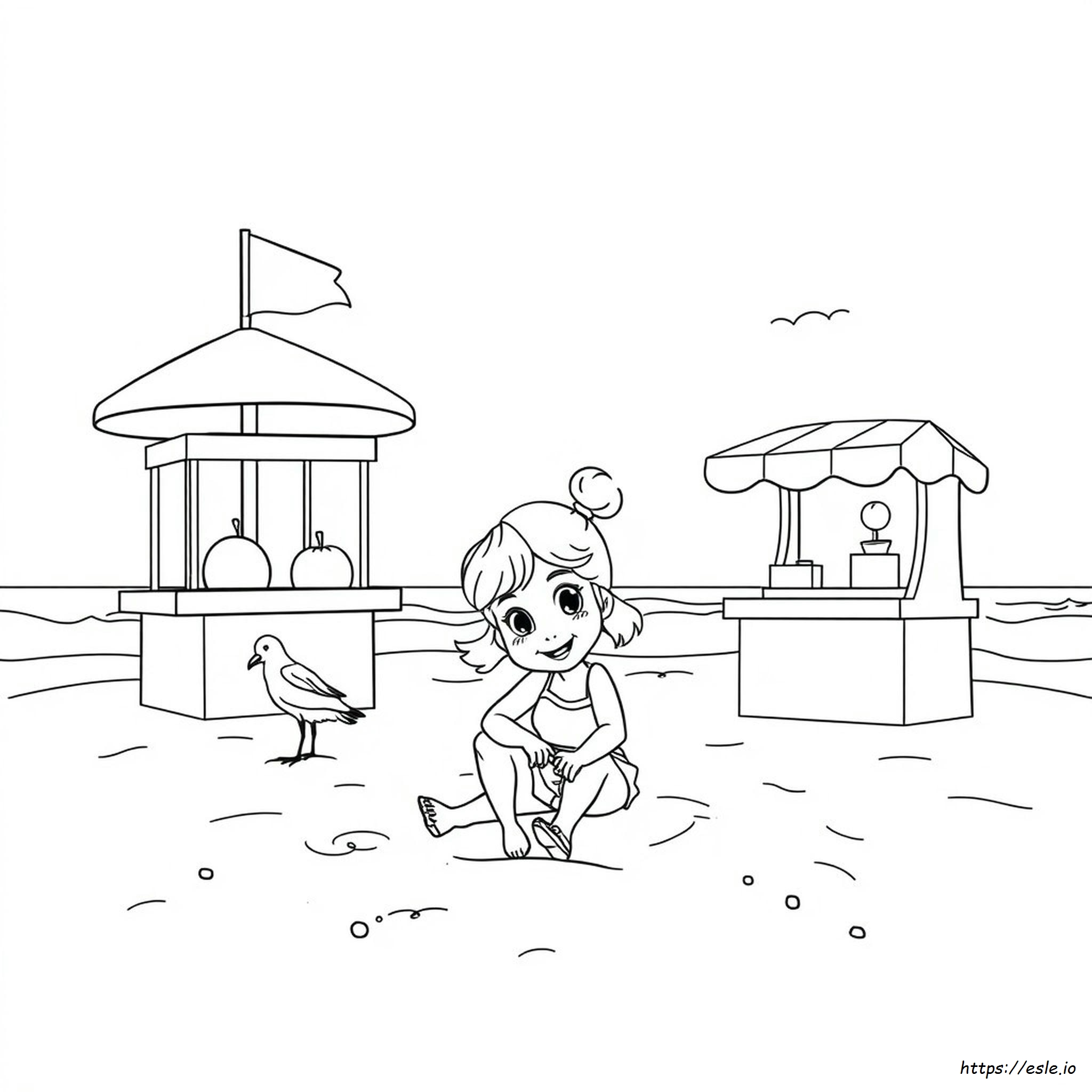 Disney Beach Coloring Pages