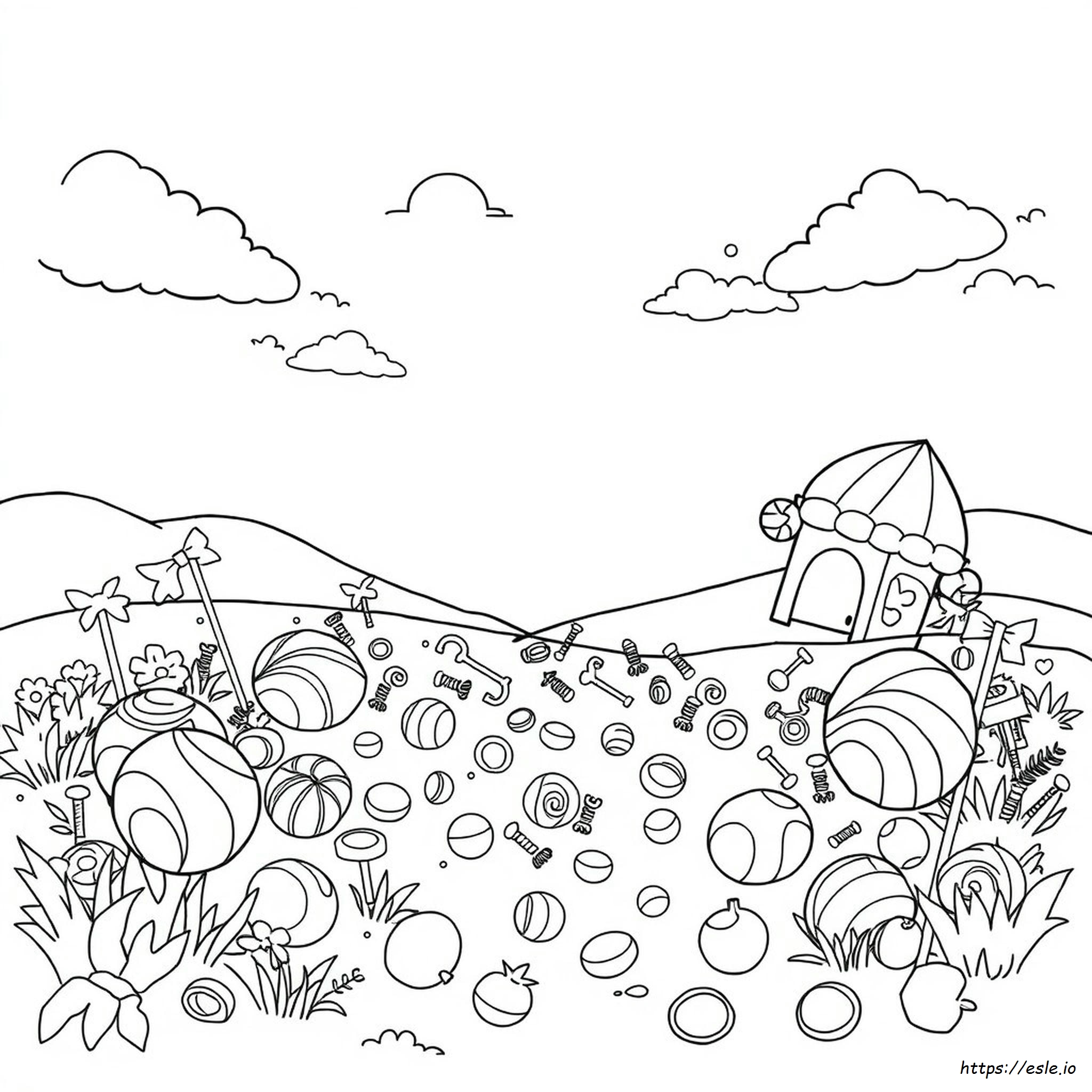 Candy Land Coloring Page