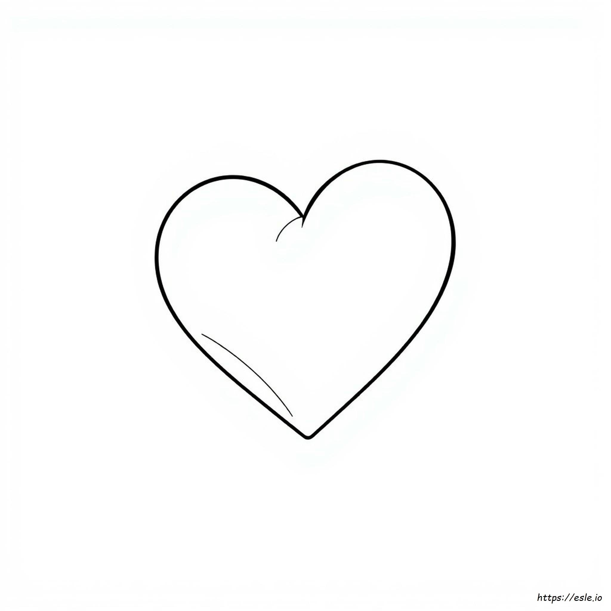 The Heart Coloring Page - Free Printable