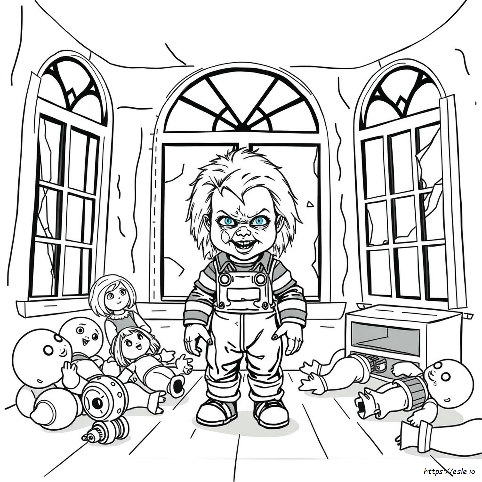 Scary Chucky Coloring Pages - Free Printable