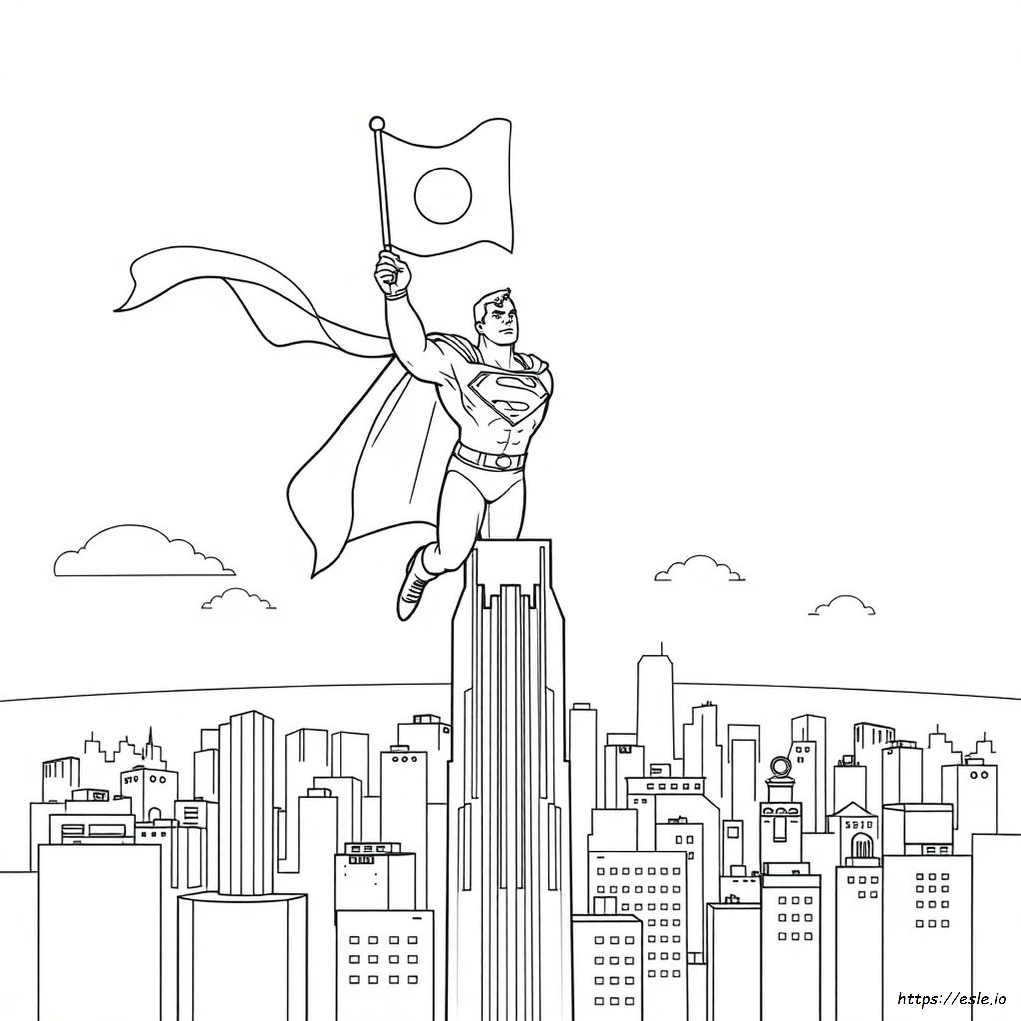 Superman Mudah Dapat Dicetak Gratis Halaman Mewarnai