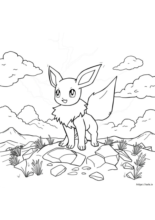 Jolteon Pokémon Para Colorear