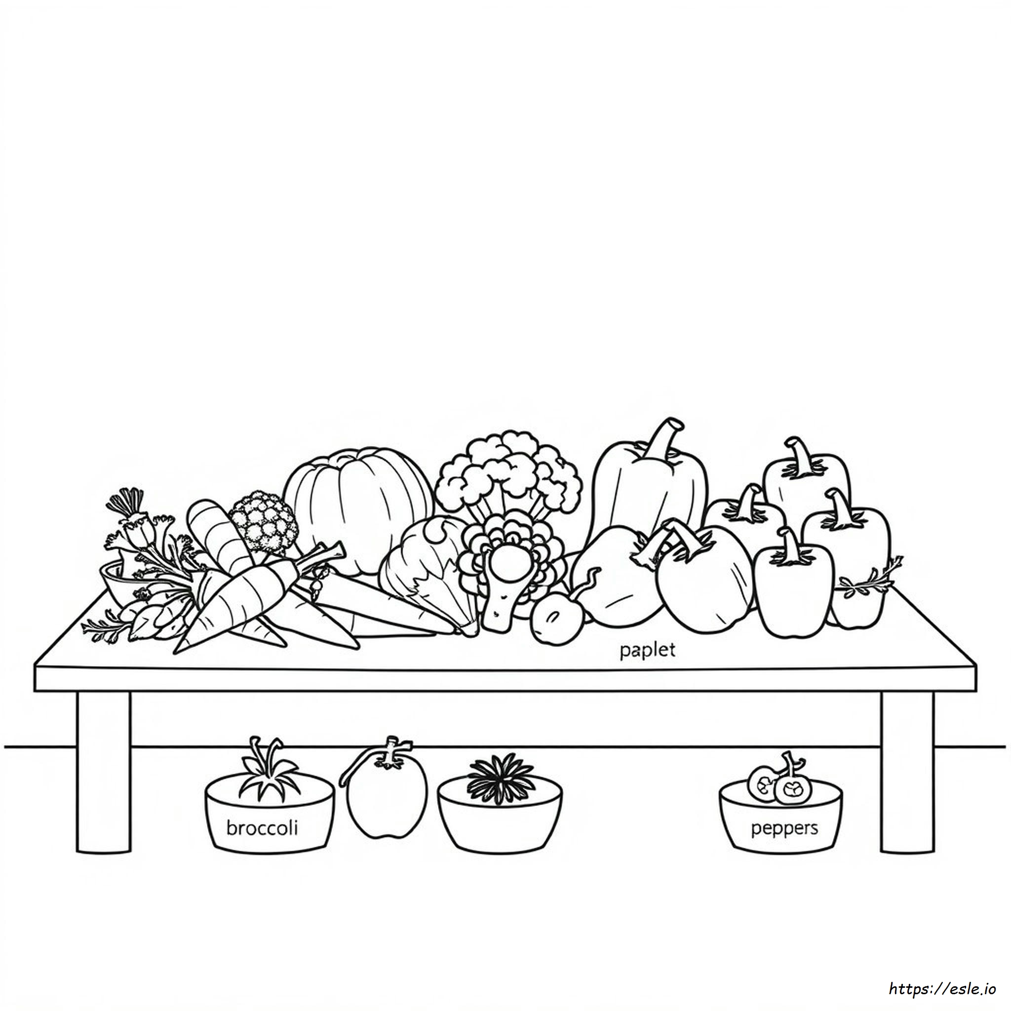Vegetables Coloring Pages With Names
