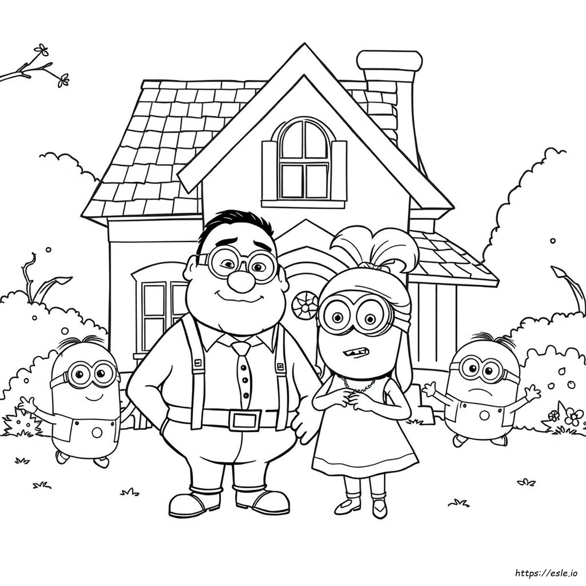 Despicable Me Characters Coloring Page - Free Printable