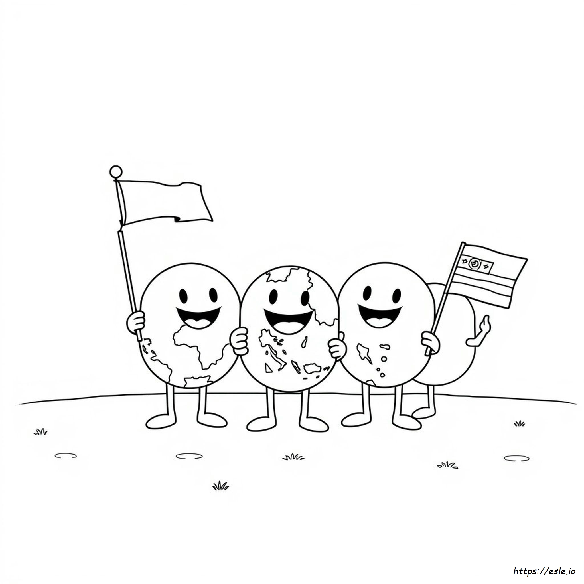 Coloring Countryballs Kleurplaat kleurplaat