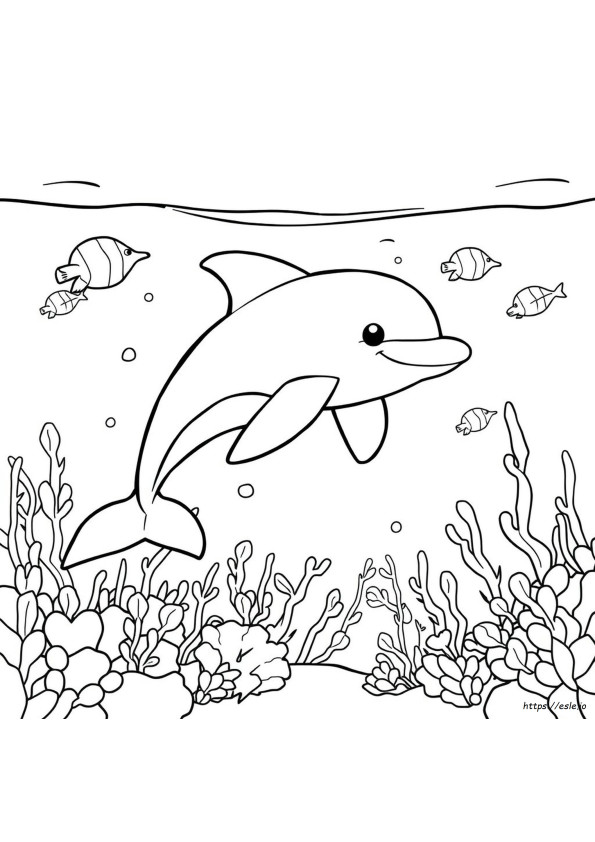 Süße Delfin Ausmalbilder