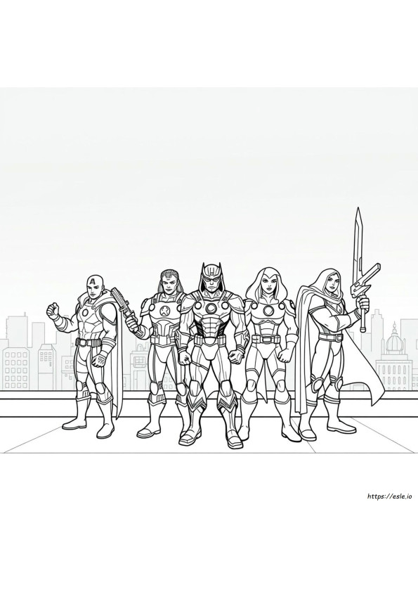 Avengers Cartoon Coloring Pages