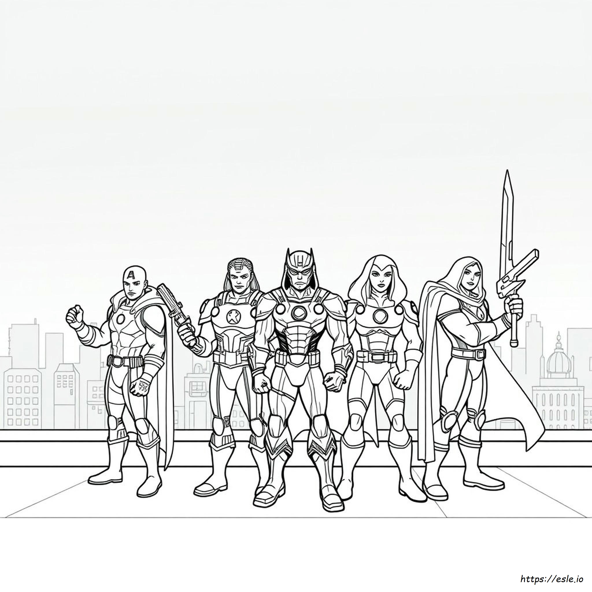 Avengers Kartun Gambar Mewarnai - Gratis Untuk Dicetak