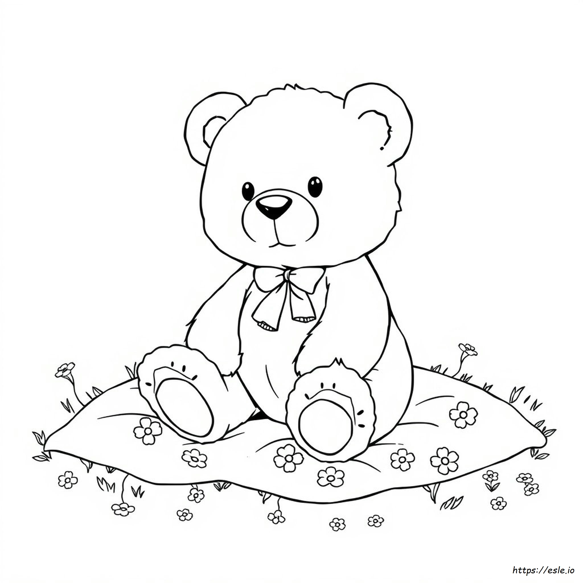 Képeslap Teddy Maci Kifestő - Ingyenes Nyomtatható
