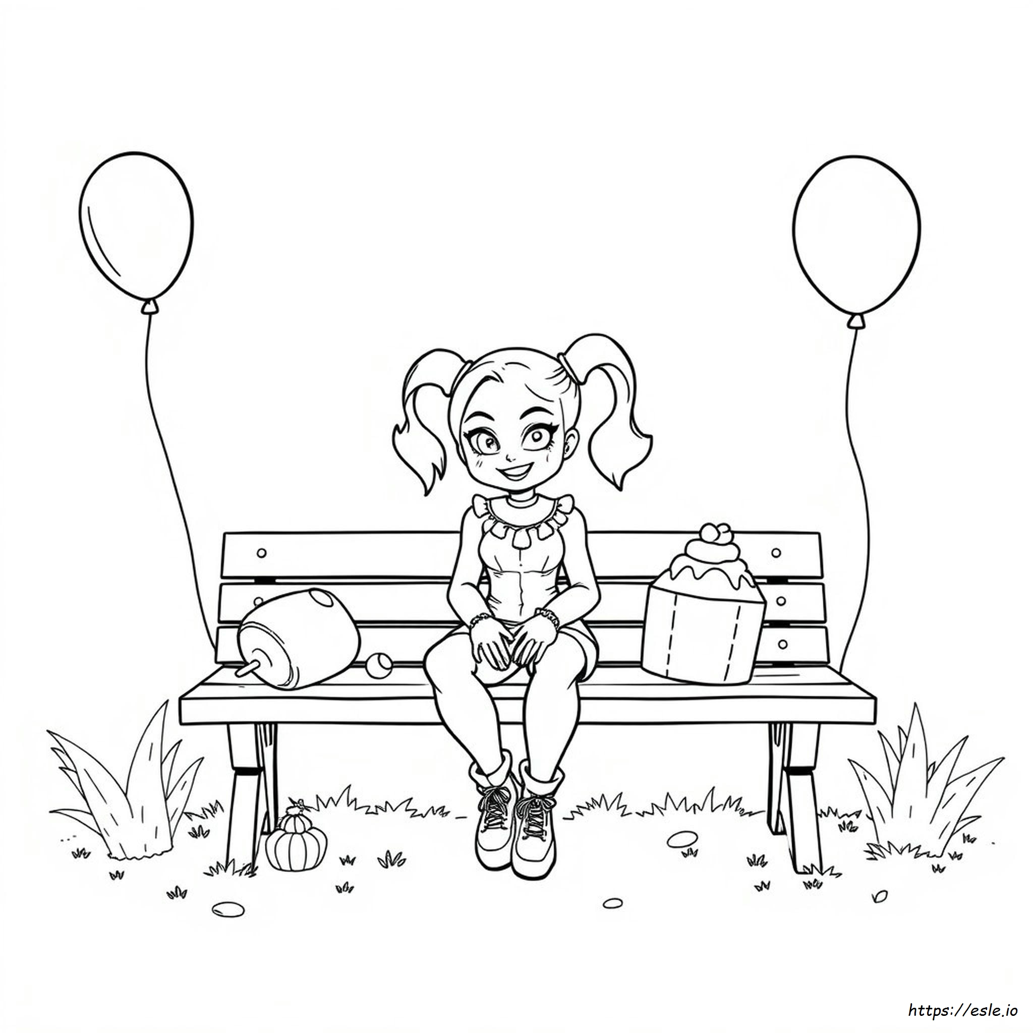Kolorowanka Harley Quinn - Za darmo do druku
