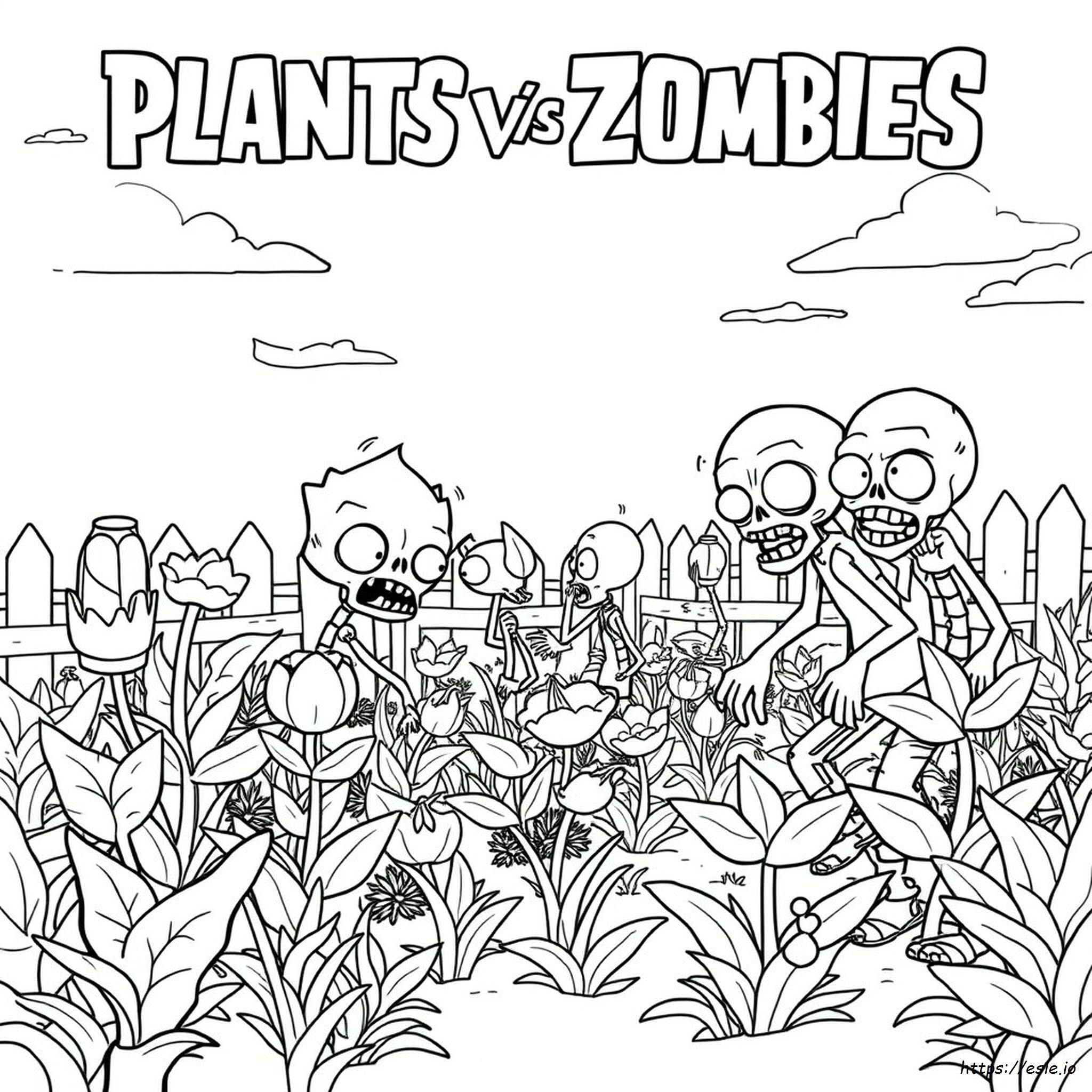 Gambar Mewarnai Zombie - Halaman Mewarnai Gratis