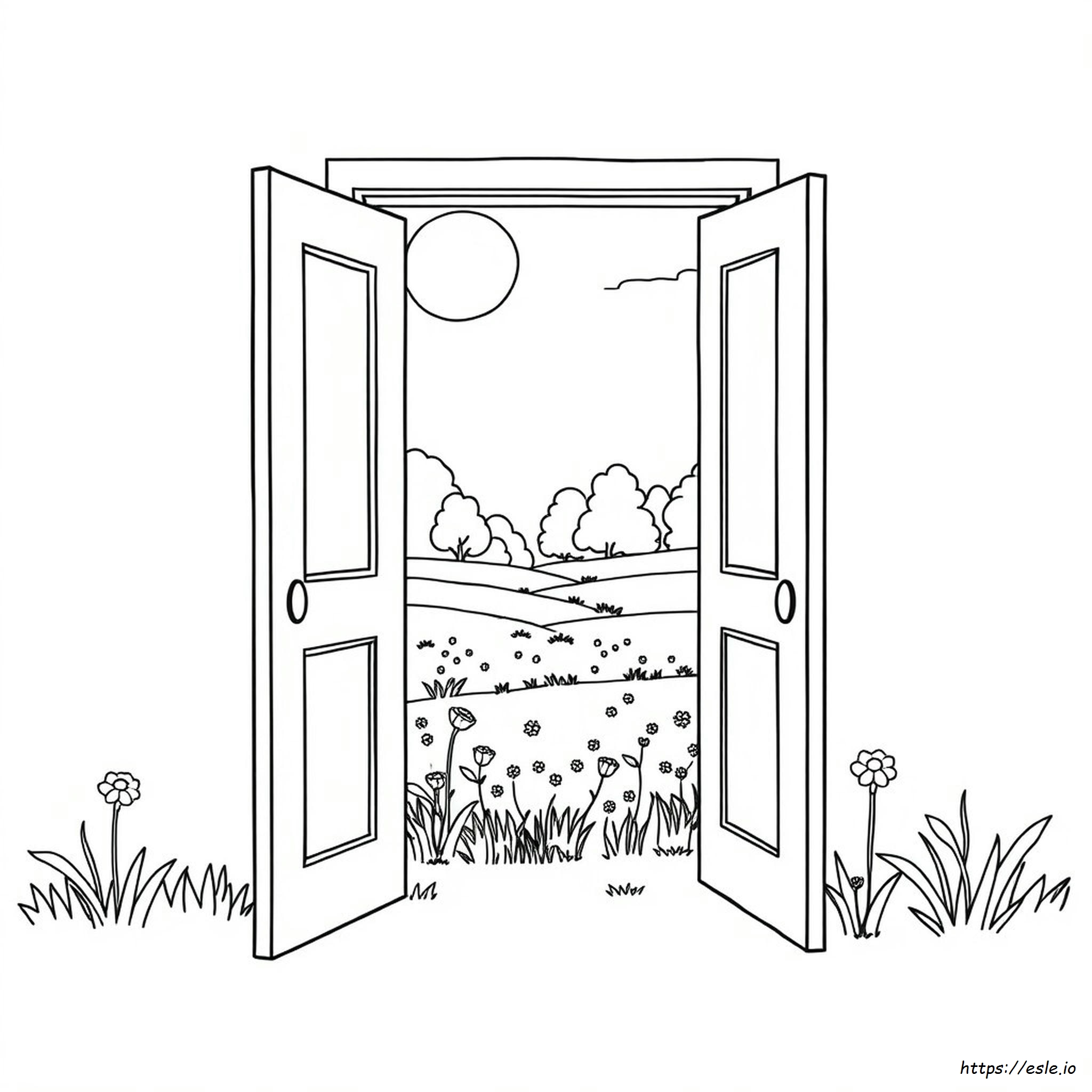 Gambar Mewarnai Pintu Terbuka