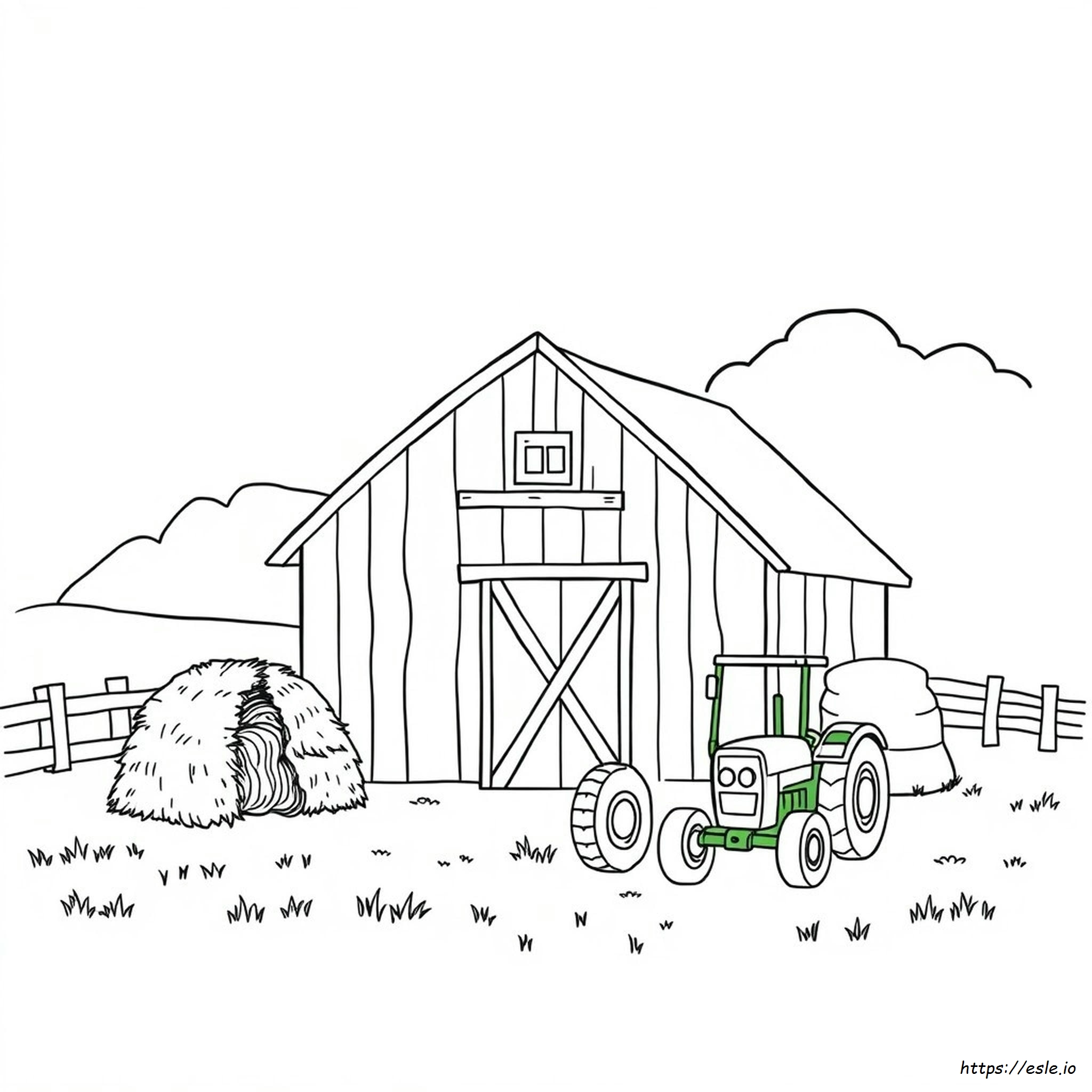 Coloring Page Of Barn