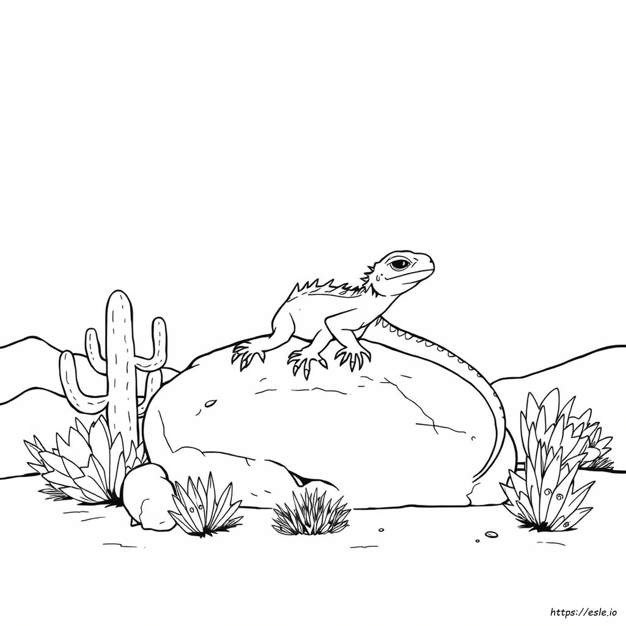 Coloring Page Of A Lizard - Free Printable