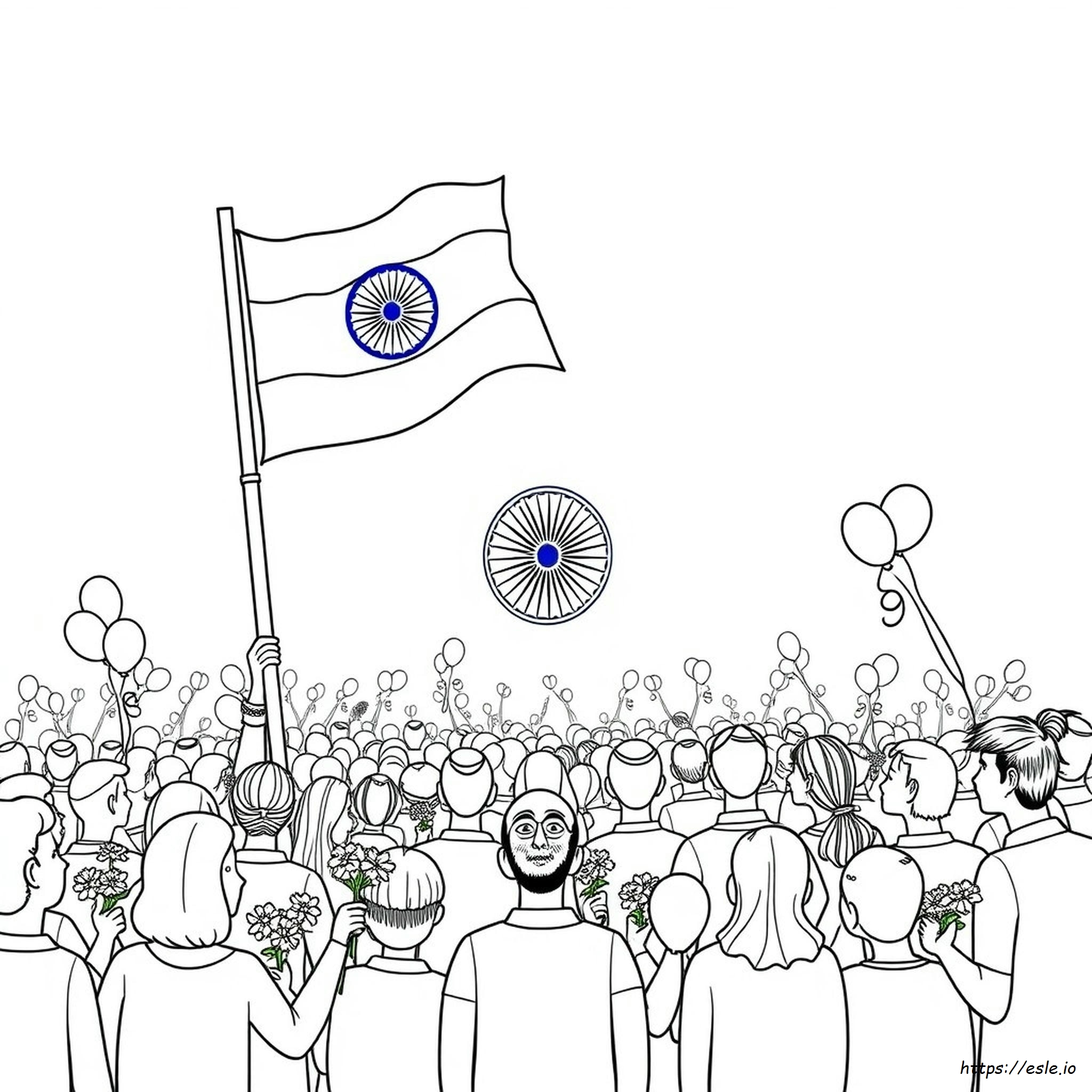 Indian Independence Day Coloring Pages